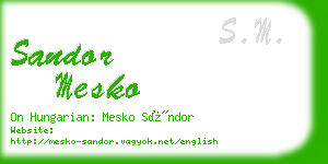 sandor mesko business card